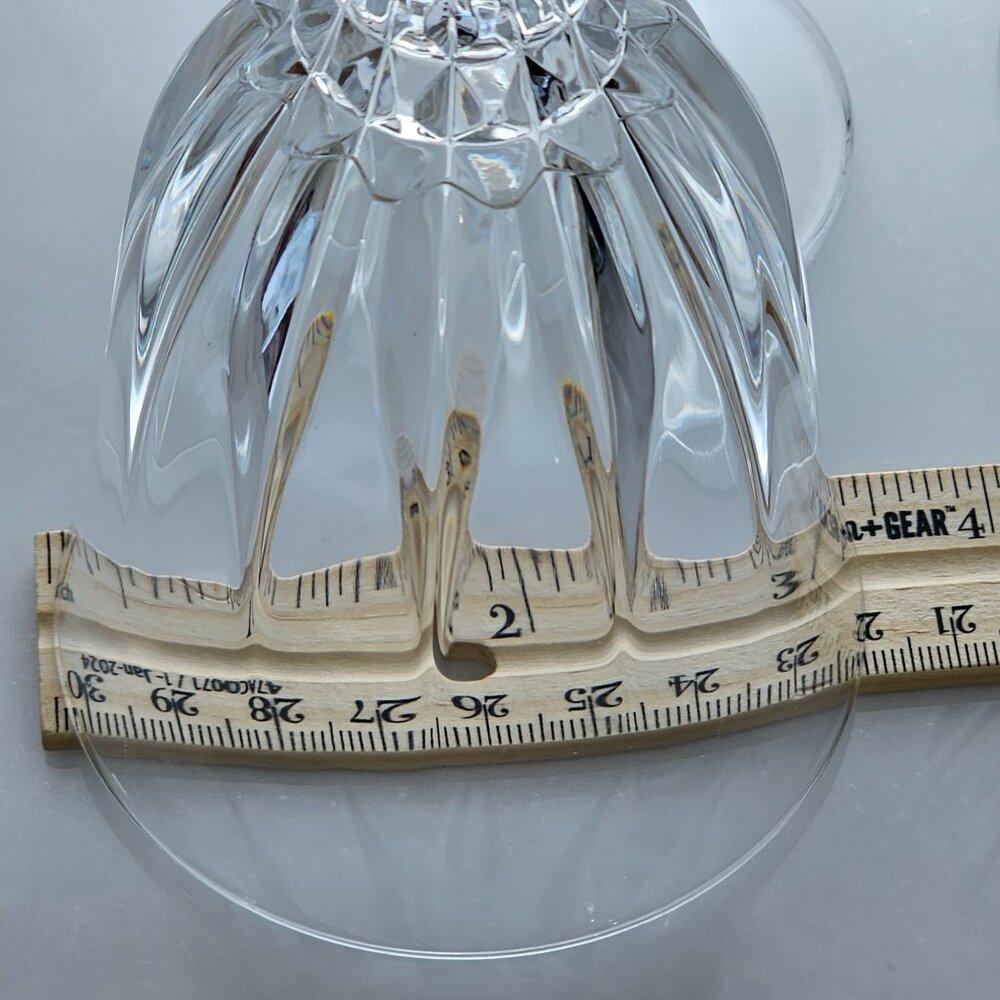 3 Cristal d'Arques Castel Water Glasses 8" France fine crystal diamond cut stem - Picture 9 of 10